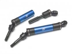 Traxxas Slash 4X4 Heavy Duty Steel and Aluminum Front Drive Shafts (2) Blue by Boom Racing