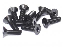 Miscellaneous All M3x10mm Counter Sunk Screw 12.9 Grade Nickel Plated Screws (10) by Boom Racing