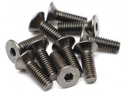 Miscellaneous All M2.5x8mm Counter Sunk Screw 12.9 Grade Nickel Plated Screws (10) by Boom Racing