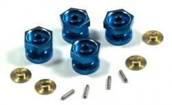 Team Associated RC18T Aluminum Drive Adaptor With Pins & Washers (0mm Standard) 4 Pieces Set Blue by GPM Racing