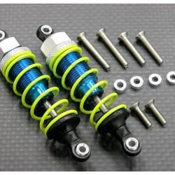 Miscellaneous All Plastic Ball Top Damper (65mm) With 1.5mm Coil Spring & Washers & Screws - 1pr Set Blue by GPM Racing