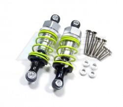GPM Racing Miscellaneous All Plastic Ball Top Damper (55mm) With 1.5mm Coil Spring & Washers & Screws - 1pr Set Silver