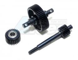 Axial SCX10 Steel Center Drive Gears With  Bearings (5x10x4mm-2pcs) - 3Pcs Set Black by GPM Racing